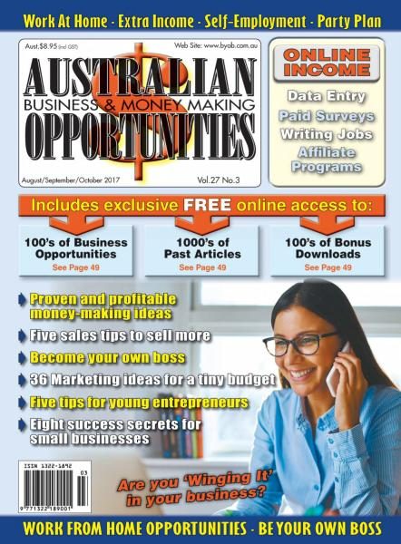 Australian Business &amp; Money Making Opportunities — August-October 2017