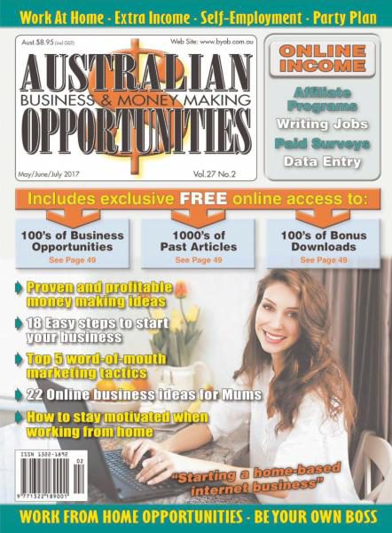 Australian Business &amp; Money Making Opportunities — May-June-July 2017